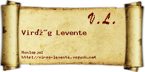 Virág Levente névjegykártya