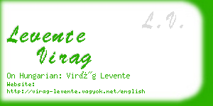 levente virag business card